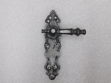 Set Deurbeslag - Klinken Victoria + Deurplaten Royale PC 92 - Gietijzer Verzinkt