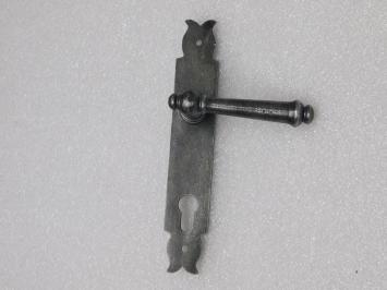 Türbeschlagset – Türgriffe Windsor + Türplatten Noble PC 92 – Gusseisen, verzinkt