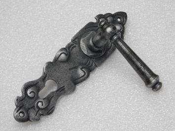 Türbeschlagset – Türgriffe Windsor + Türschilder Royale PZ 92 – Gusseisen, verzinkt