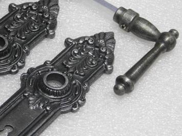 Set Deurbeslag - Klinken York + Deurplaten Heritage BB 72  - Gietijzer Verzinkt