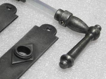 Türbeschlagset – Türgriffe York + Türplatten Prestige PC 92 – Gusseisen, verzinkt