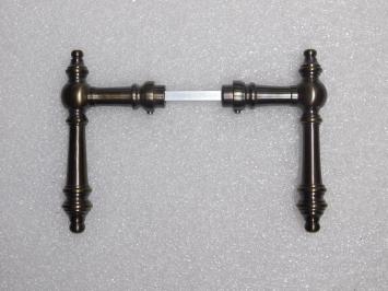 Montreux Door Handle Set - Dark Patinated Brass