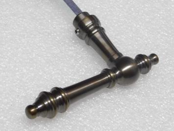 Set Deurklinken Montreux met Klinkrozetten - Donker Gepatineerd Messing