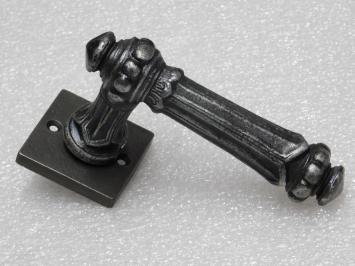 Set Türgriffe Oxford + Türgriff- und Schlossrosetten, Vierkant – Gusseisen, verzinkt