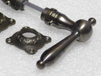Set Deurklinken Revo met Klinkrozetten - Donker Gepatineerd Messing