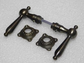 Set Deurklinken Revo met Klinkrozetten - Donker Gepatineerd Messing