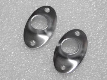 Set van 2 Klinkrozetten Ovaal – 56 x 33 mm – Mat Nikkel