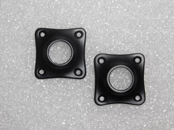 Set of 2 Clover Door Handle Rosettes – 4 x 4 cm – Black