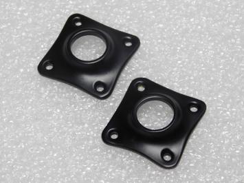 Set of 2 Clover Door Handle Rosettes – 4 x 4 cm – Black