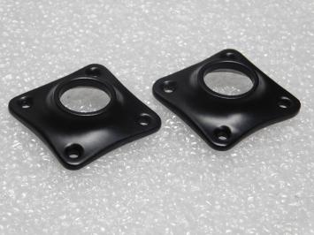 Set of 2 Clover Door Handle Rosettes – 4 x 4 cm – Black