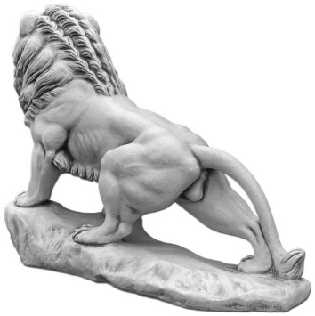 XXL Lion Set - 185 x 150 cm - Left and Right - Solid Stone