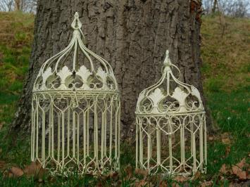 Set Vogelkäfige – 2 Stück – Vintage White – Eisen