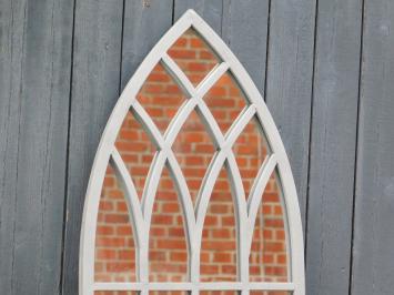 Großer Kirchenfenster-Spiegel - Metallrand - 140 cm x 40 cm