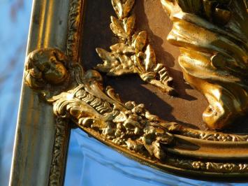 Vintage-Spiegel im Louis-XVI-Stil – 175 cm – Goldfarben
