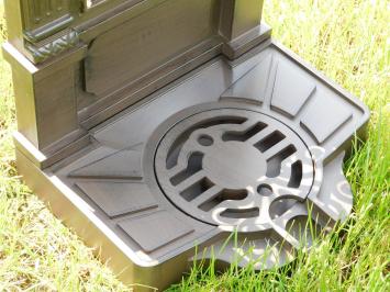 Stehbrunnen - 85 cm - Alu - Rustikales Braun