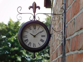 Station Clock with Thermometer - 30 cm - Soft Steel and Glass