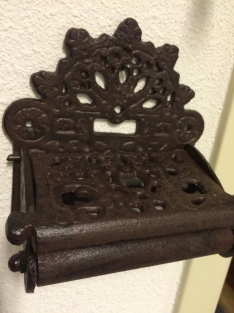 Toilettenpapierhalter rostbraun, Gusseisen braun