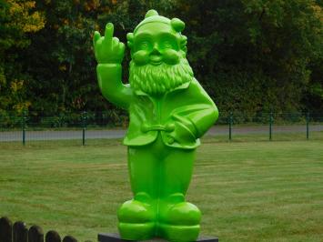 Garden Gnome Middle Finger XL - 80 cm - Green