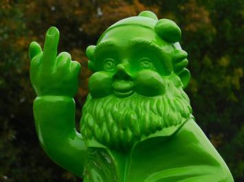 Garden Gnome Middle Finger XL - 80 cm - Green