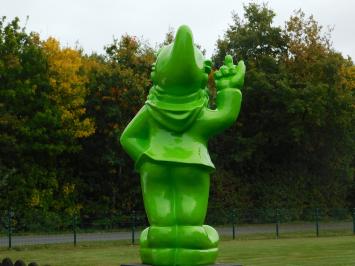 Garden Gnome Middle Finger XL - 80 cm - Green