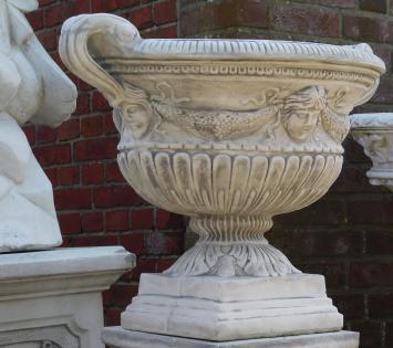 Gartenvase Oval - 80 cm - Stein