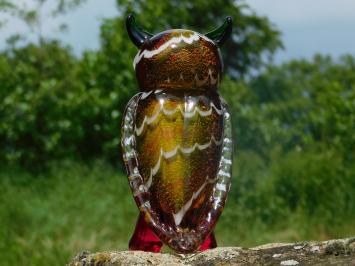 Glasfigur Eule – Handgefertigtes, mundgeblasenes Kunstwerk