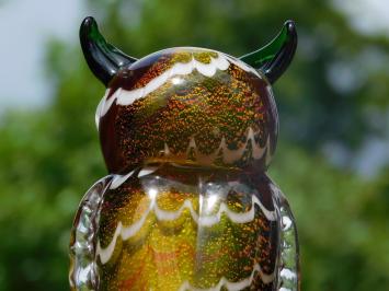 Glasfigur Eule – Handgefertigtes, mundgeblasenes Kunstwerk