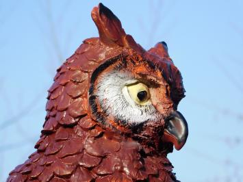 Eule XL - 40 cm - Braun - Polystone