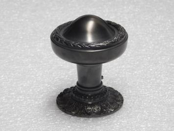 Fester Türknauf mit Blumenrosette – dunkel patiniertes Messing