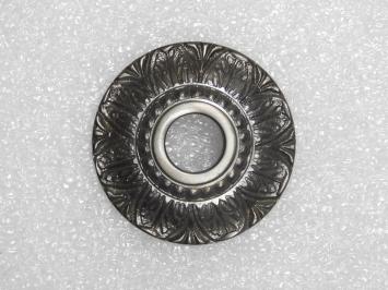 Fester Türknauf mit Blumenrosette – dunkel patiniertes Messing