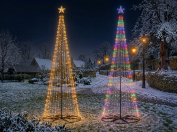 Illuminated Christmas Tree for Outdoor Use XL - 350 cm - Warm White & Multicolored - LED - With Timer