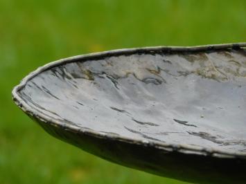 Bird bath with 3 Yellow Birds - Garden Stick - Metal