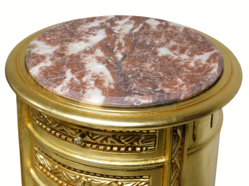 Vintage Baroque Chest of Drawers - 68 cm - Wood with Marble