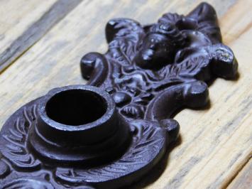 Vintage Deurplaat Engel - BB 72 - Gietijzer - Antiek Bruin