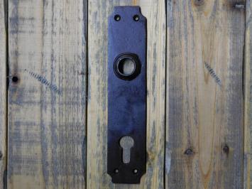 Vintage Deurplaat - PC 92 - Gietijzer - Antiek Bruin