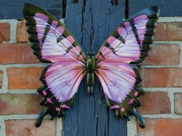 Lila Schmetterling - 35 cm - Wanddekoration - Metall