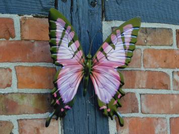 Lila Schmetterling - 35 cm - Wanddekoration - Metall
