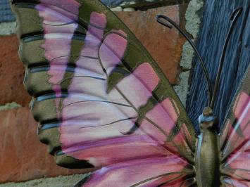 Lila Schmetterling - 35 cm - Wanddekoration - Metall