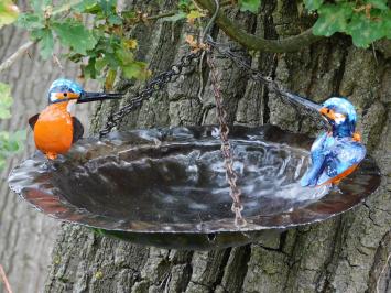Hanging Bird Feeder with Chain - Metal - Handmade
