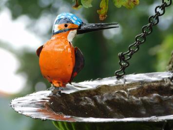 Hanging Bird Feeder with Chain - Metal - Handmade