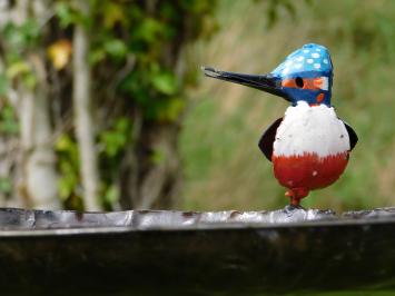 Futterstelle für Vögel als Gartendekoration – Metall – Handgefertigt