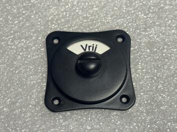 Toilet set – 'vrij / bezet' – black – complete door hardware set