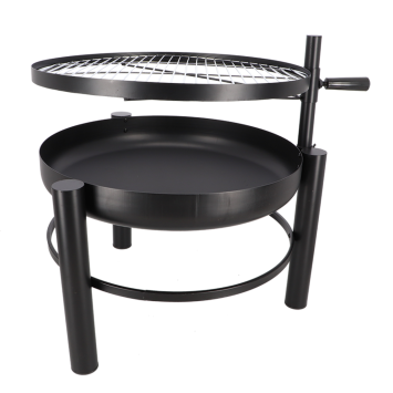 Fire bowl with BBQ Grid - Black
