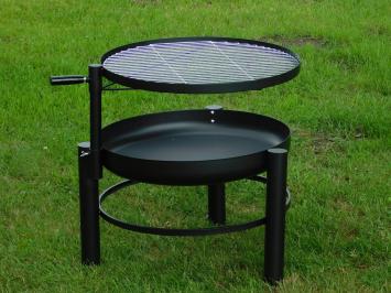 Fire bowl with BBQ Grid - Black