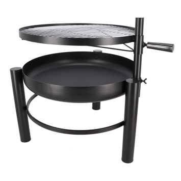 Fire bowl with BBQ Grid - Black