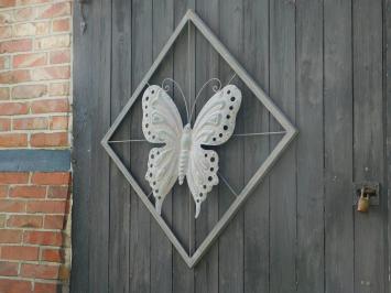 Elegantes Wandornament „Schmetterling“ – 100 x 100 cm – Metall