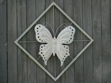 Elegantes Wandornament „Schmetterling“ – 100 x 100 cm – Metall