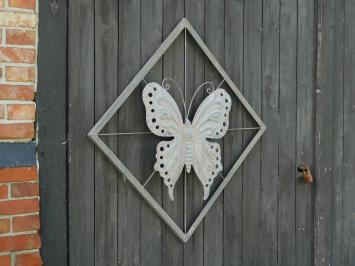 Elegantes Wandornament „Schmetterling“ – 100 x 100 cm – Metall