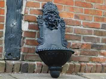 Wall fountain Lion - Black - 75 cm - Cast iron