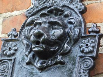 Wall fountain Lion - Black - 75 cm - Cast iron